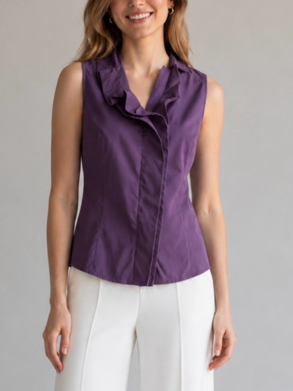 Ann Taylor Purple Sleeveless Women's Top